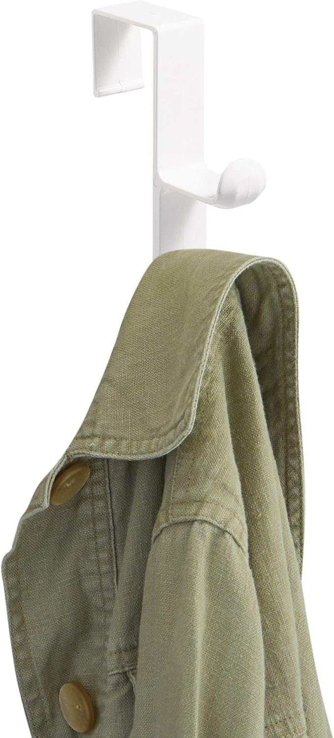 Set of 3 Over-the-Door Double Hooks – No-Drill Multi-Purpose Hangers for Clothes, Bags, Towels