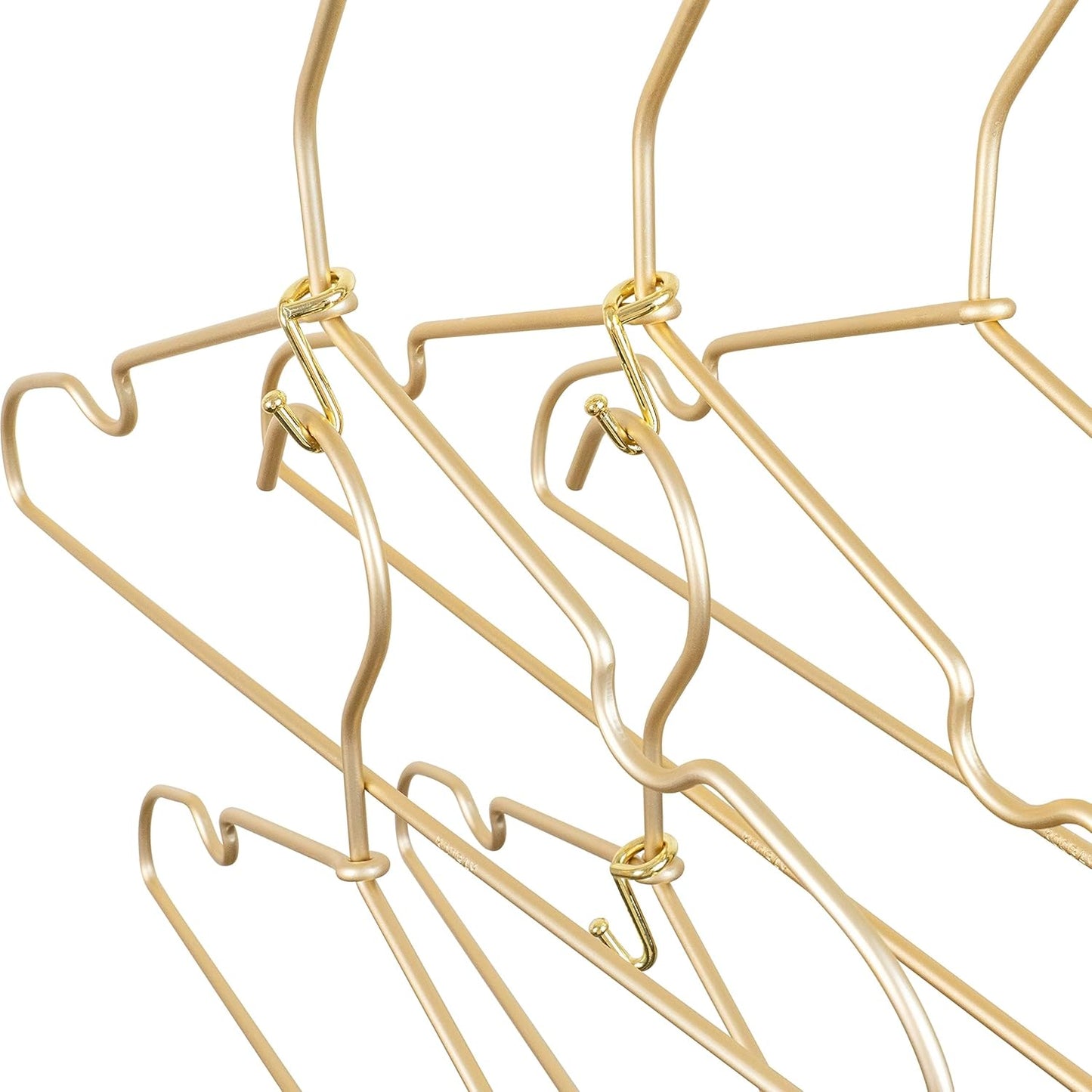 36 Pcs Gold Clothes Hanger Connector Hooks – Durable Metal Space Saving Closet Extenders