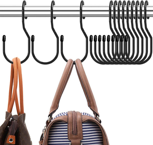 12 Pcs Large Purse Hangers – Heavy Duty Metal Closet Hooks for Bags, Belts, Hats, and Accessories