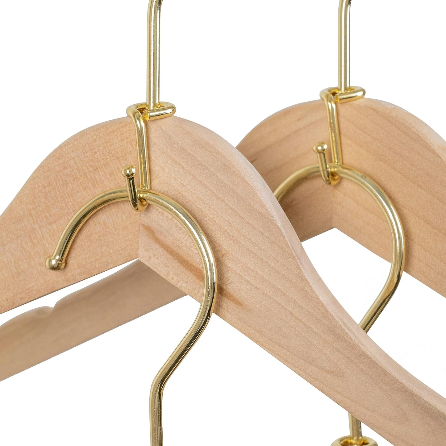 36 Pcs Gold Clothes Hanger Connector Hooks – Durable Metal Space Saving Closet Extenders